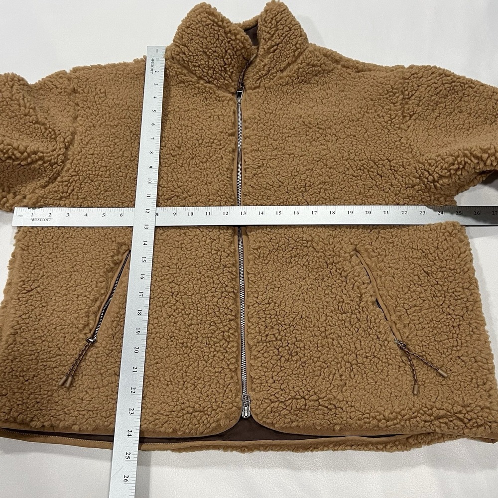 Everlane The ReNew Fleece Full Zip Shearling Inspired Teddy Bear Jacket Sz Large - Picture 7 of 9